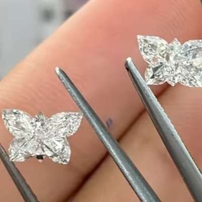 0.97ct Matching Butterfly Diamonds (F/VVS1) – Perfect for Earrings!