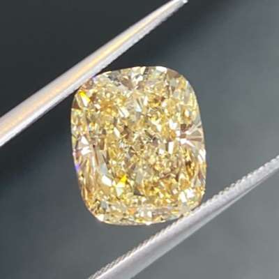 6.11ct Natural Fancy Brownish Yellow VS1 Clarity Elongated Cushion Cut Diamond