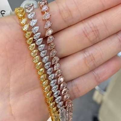 The pink diamond bracelet consists of natural Pinkish Brown & Brownish Pink Diamonds