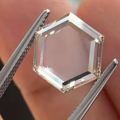 1.54ct GIA Certified Natural L Color Faint Brown VVS1 Clarity Portrait Cut Diamond.