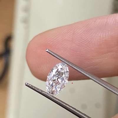 0.43cts Natural D color VVS1 clarity old cut Moval shape diamond