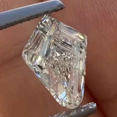  2.01ct GIA Certified Natural J Color SI2 Clarity Eye-Clean Kite Shape Step Cut Diamond!