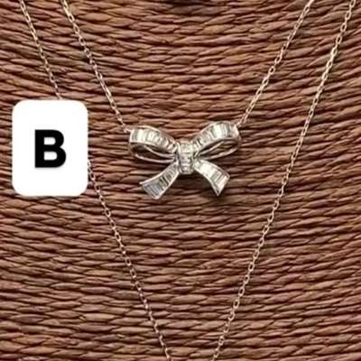 Natural GH SI-I diamonds set in 18 K White Gold Necklaces