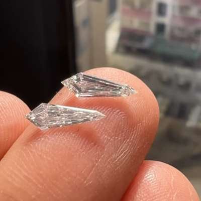 0.68ct Total Weight Matching Pair Of Natural Kite Shape Diamonds 
