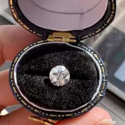 A 1.04ct GIA Certified Natural K color Faint Brown VVS2 Clarity Old European Cut Diamond