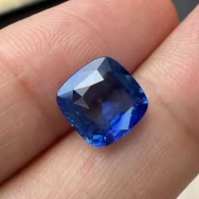 3.81ct GRS Ceylon Blue Sapphire Cushion