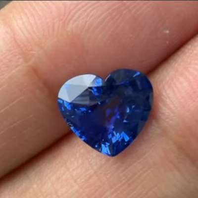 3.10ct GRS Certified Natural Ceylon Blue Heated Heart Shape Gemstone