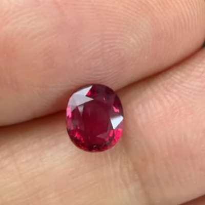 1.06ct GRS Certified Natural Mozambique Ruby No Heat No Treat Oval Shape Gemstone