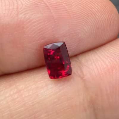 1.01ct GRS Certified Natural Mozambique Ruby No Heat Pigeon Blood Vivid Red Cushion Shape Gemstone