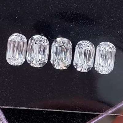 1.43cts total weight 5pcs Natural ij color vs clarity scissor cut diamond layout