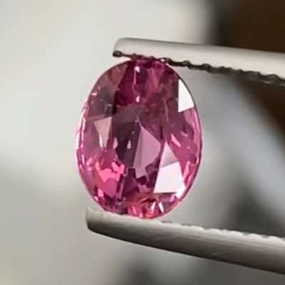  1.03-carat unheated pink spinel is a rare and captivating gemstone, oval shape