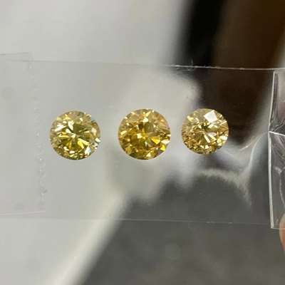 0.83ct GIA Natural Fancy Brownish Yellow colour VS1 Clarity, 0.91ct Natural Fancy Orangy Brown Colour SI1 Clarity ,0.7ct Natural Honey Brown Colour VVS2 Clarity Round Brilliant Diamond