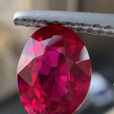 1.55ct GIA Natural HEATED Burmese VIVID RED Ruby Gemstone in Oval shape