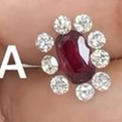 1.75ct GIA MOZAMBIQUE RUBY with Side stone Old European cuts: 0.70cts/9pc