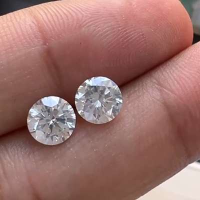 1.02ct & 1.00ct GIA Certified Matching Pair Of Natural F Color I 1 Clarity Round Brilliant Cut Diamonds