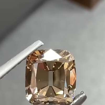 1.51ct Natural Champagne Brown SI1 Clarity Old Miner Cushion Diamond