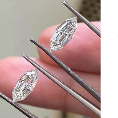 0.70ct & 0.70ct GIA certified Natural H color VS2 clarity & i color VVS1 clarity step cut marquise shape diamond 