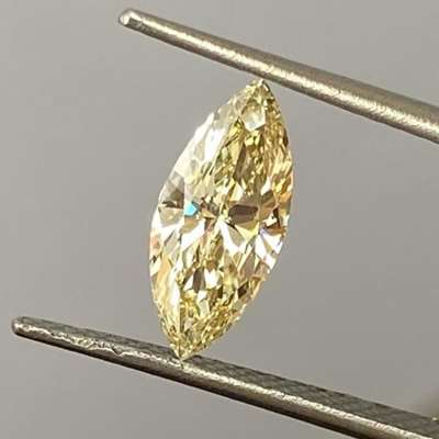 0.80cts Natural brownish yellow VVS2 clarity marquise shape diamond 