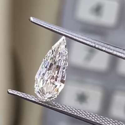 1.01cts GIA certified Natural K color VS2 clarity long pear step cut shape diamond