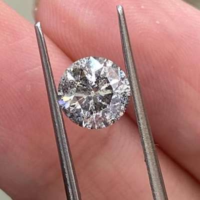 1.21cts Natural salt and pepper round brilliant cut diamond