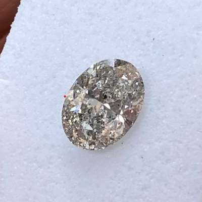 1.01cts Natural Salt & Pepper Oval Shape Diamond,