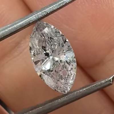 1.18ct Natural Salt and Pepper Diamond in Marquise Shape