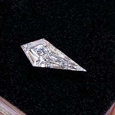 0.50cts GIA certified natural D color IF clarity kite shape diamond 