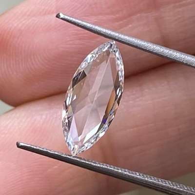  1.03cts GIA certified Natural D Color VVS1 Clarity Marquise Shape Rose Cut Diamond