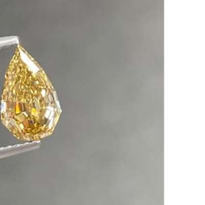 1.51ct natural honey brown pear diamond, VVS2 clarity