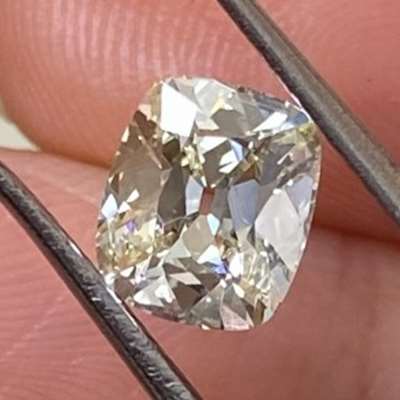 1.02 carat Natural O-P range ,si1 clarity Cushion Shape Diamond 