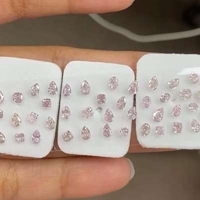 4.70ct Total 46pcs Natyral Mix Shape Pink Diamond Layout For