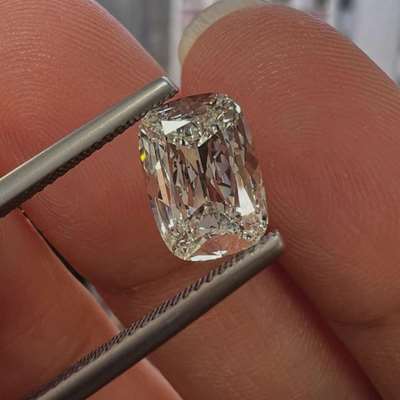 2.01ct GIA Certified Natural Light Yellow Color VS1 Clarity Old Antique Cut Cushion Shape Diamond 