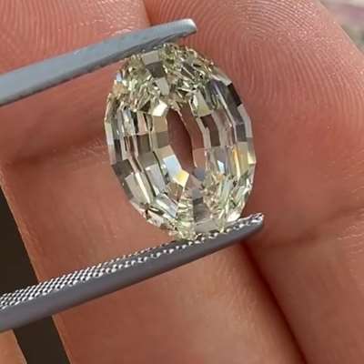 3.06ct GIA Certified Natural N Color VS1 Clarity Oval Shape Step Cut Diamond