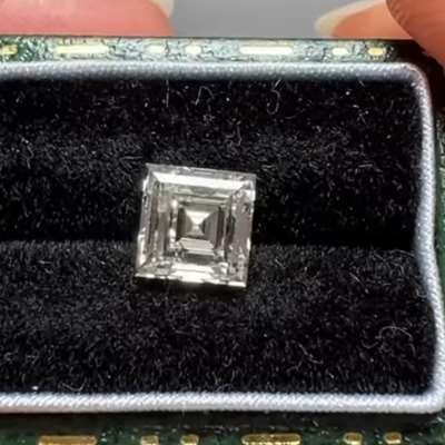 1.08ct GIA Certified Natural K Color VS1 Clarity Carre Cut Diamond