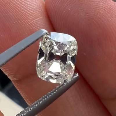 1.52ct GIA Certified Natural M Color VS2 Clarity Old Miner Cushion Cut Diamond 
