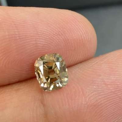 1.00ct GIA Certified Natural Fancy Yellowish Brown VS2 Clarity Old Miner Brilliant Cut Diamond.