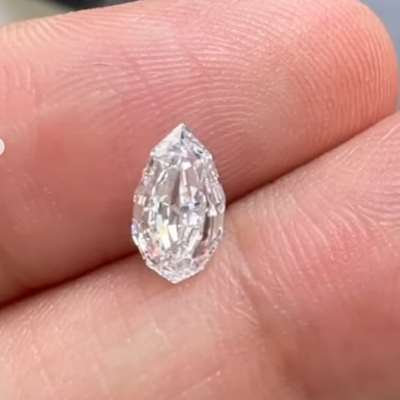 1.01ct GIA Certified Natural E Color VVS2 Clarity Step Cut Pear Shape Diamond 