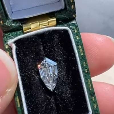 1.21ct GIA Certified Natural D Color VVS2 Clarity Shield Shape Step Cut Diamond