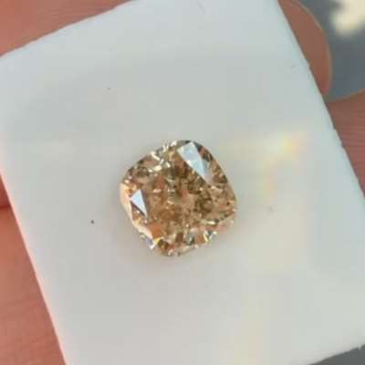1.54ct GIA Natural Fancy Brown Yellow VS2 Cushion Cut Diamond