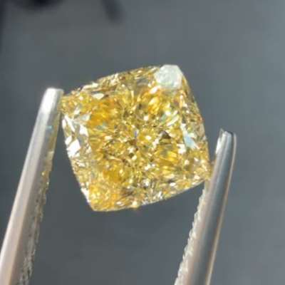 1.72ct GIA Certified Natural Fancy Brownish Yellow VS1 Clarity Cushion Cut Diamond.