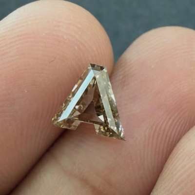 1.09ct Natural Champagne Brown VS Clarity Alphabet A Diamond 