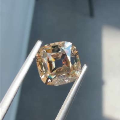 2.08ct GIA Certified Natural Fancy Dark Yellowish Brown VS1 Clarity Old Miner Cushion Cut Diamond 