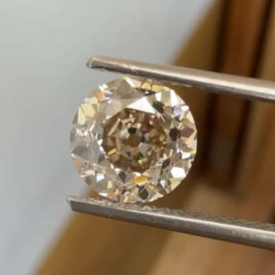 2.00 carat natural light brown round diamond with I1 clarity