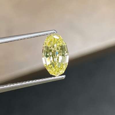 1.80ct GIA Certified Natural Fancy Yellow VS2 Clarity Step Cut Moval Shape Diamond