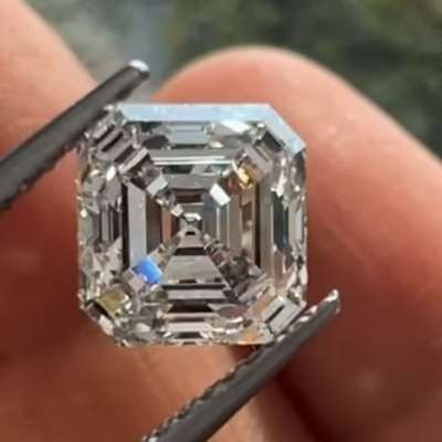 2.00ct GIA Certified Natural M Color Faint Brown VS2 Clarity Asscher Cut Diamond