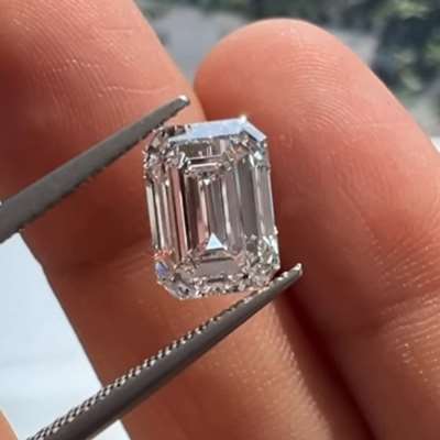 2.01ct GIA Certified Natural L Color Faint Brown VS2 Clarity Emerald Cut Diamond