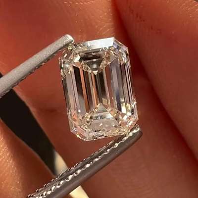 1.72ct GIA Certified Natural N Color Very light brown VS2 Clarity Emerald Cut Diamond 