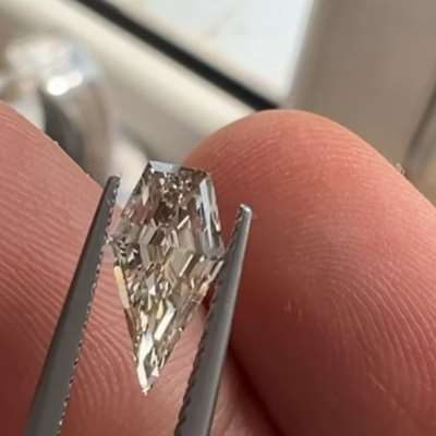 1.21ct GIA Certified Natural W to X Range Light Brown VS1 Clarity Kite Shape Step Cut Diamond 