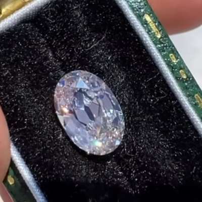 1.50ct GIA Certified Natural L Color faint Brown VS1 Clarity Old Cut Oval Shape Diamond