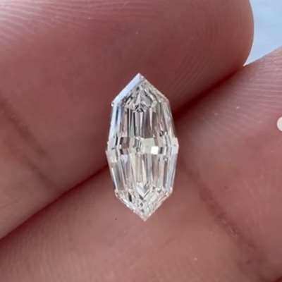 0.94cts GIA certified natural K color VVS2 clarity step cut marquise shape diamond